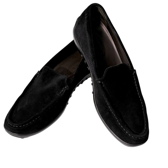 TOD’S - MEN’S SIZE 9 - BLACK SUEDE - SLIP ON CITY DRIVING LOAFERS SHOES -S2 - Picture 6 of 15